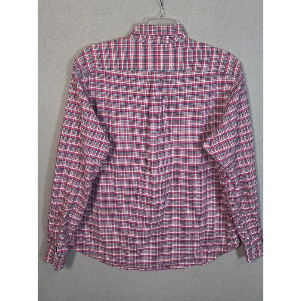 Polo Ralph Lauren Shirt Mens XL Pink Plaid Flesh Pony Button Down Oxford